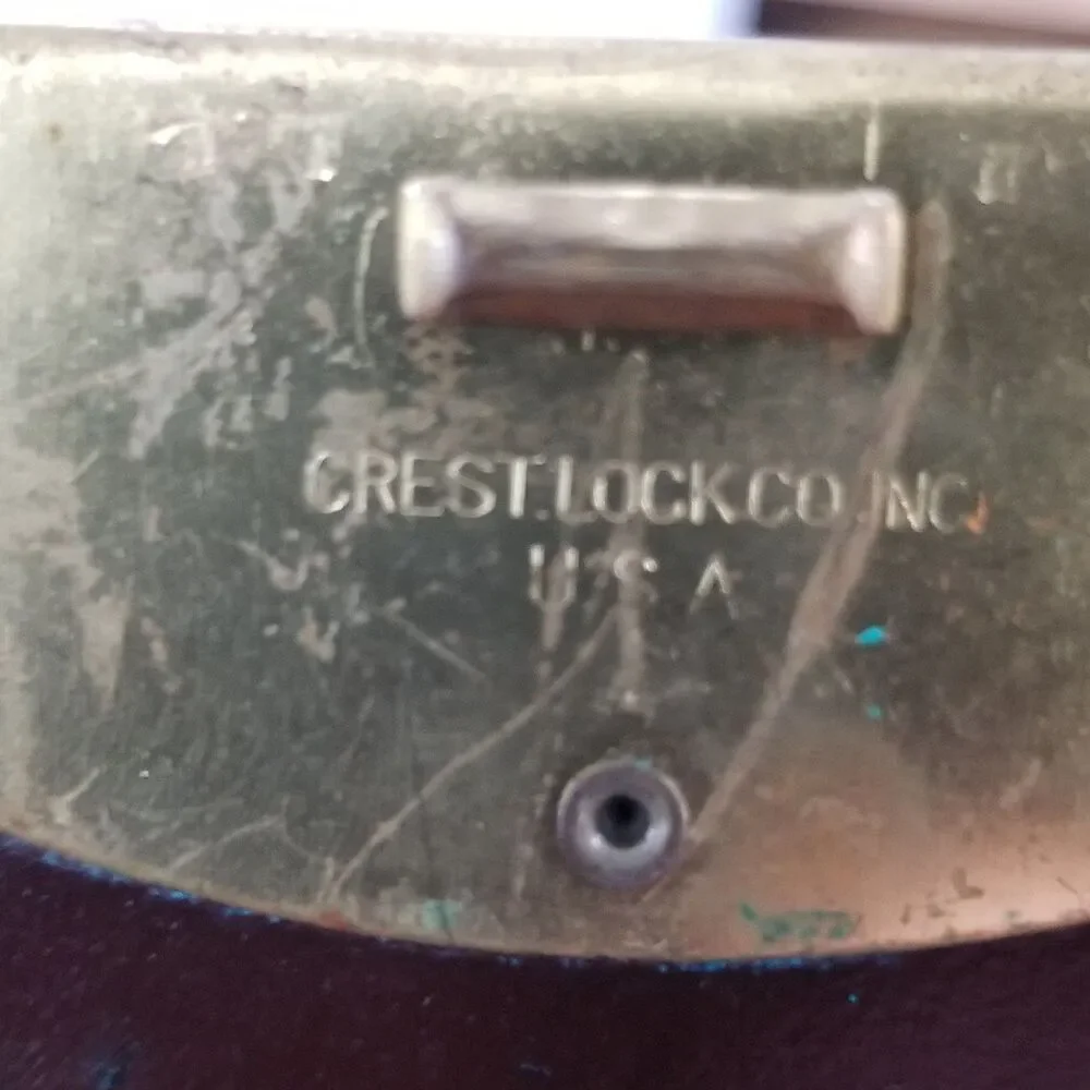 Vintage Crestlock lawyer bag briefcase genuine cowhide